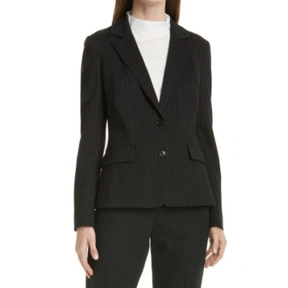Hugo Boss Jolise Pinstripe Stretch Slim Leg Pant Suit